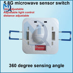 5.8G Embedded Ceiling Microwave Radar Sensor Switch AC85-250V Automatic Induction Sensor Body Motion Detector 5.8GHz Sensor