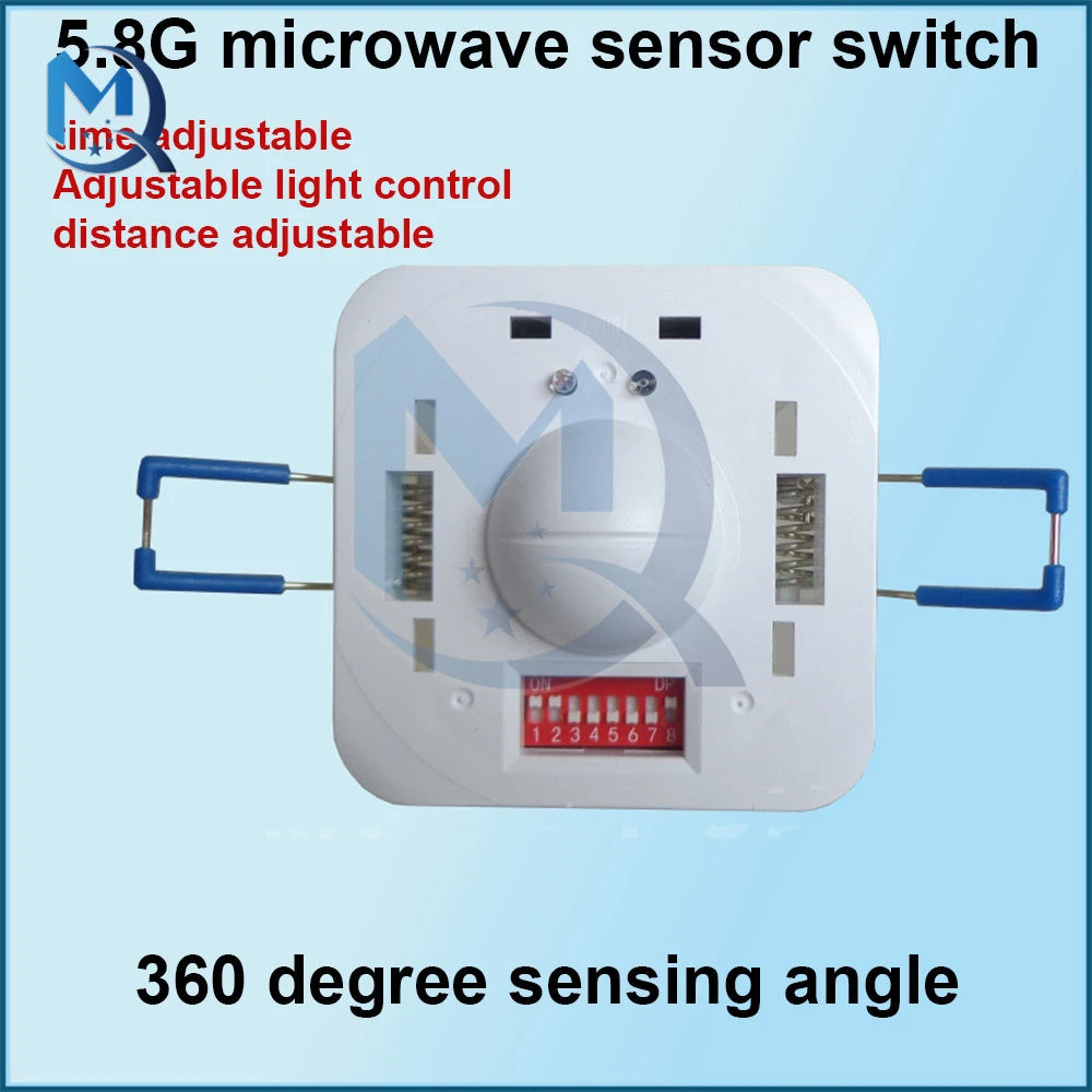 5.8G Embedded Ceiling Microwave Radar Sensor Switch AC85-250V Automatic Induction Sensor Body Motion Detector 5.8GHz Sensor