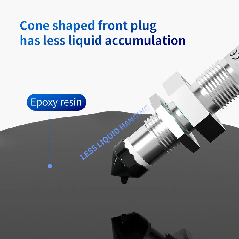 FUWEI FKY12-NP-FL Capacitive Contact Water & Oil Level Sensing Probe Proximity Switch Sensor for Level Detection