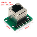 1Pcs RJ45 Adapter Board To XH2.54 Modular Ethernet Connector Adapter Network Interface + Breakout Board + Pin Header