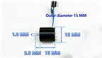 15mm Inner Rotor Brushless Motor with Hall Sensor, High-Speed Neodymium Magnet Micro 3-Phase BLDC Motor for RC Servo