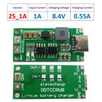 Type C BMS 2S 3S 4S 1A 2A 4A 18650 Lithium Battery Charger Board USB C Step-up Boost Module For Li-Po Polymer Power Bank