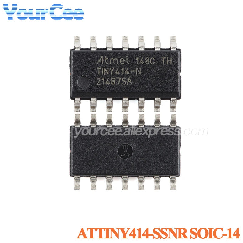 20pcs/1pc ATTINY85 ATTINY85-20SU ATTINY SOIC-8 8KB 20MHz 8Bit Microcontroller SMD IC Chip ATTINY44A-SSUR ATTINY13A-SSU ATTINY10