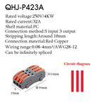 10PCS Wire Connector P421 Splicing Terminal Blocks For Electrical Cables Mini Fast Universal Wiring Connector Lamp Connectors