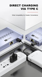 ROVLL Gigabit 1000Mbps RJ45 Ethernet Network Splitter 1 to 4 LAN Adapter Connector for PC Laptop TV Router Network Cable
