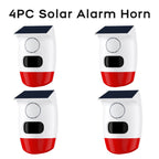 Outdoor Solar Alarm PIR Infrared Motion Sensor 120dB Siren Sound Light Flash Waterproof Security Protection for Yard