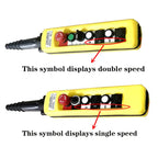 2/4/6/8 Pushbuttons Double Speed/Single speed Hoist Crane Pendant Control Stations With Emergency Stop For circuits XAC-A271