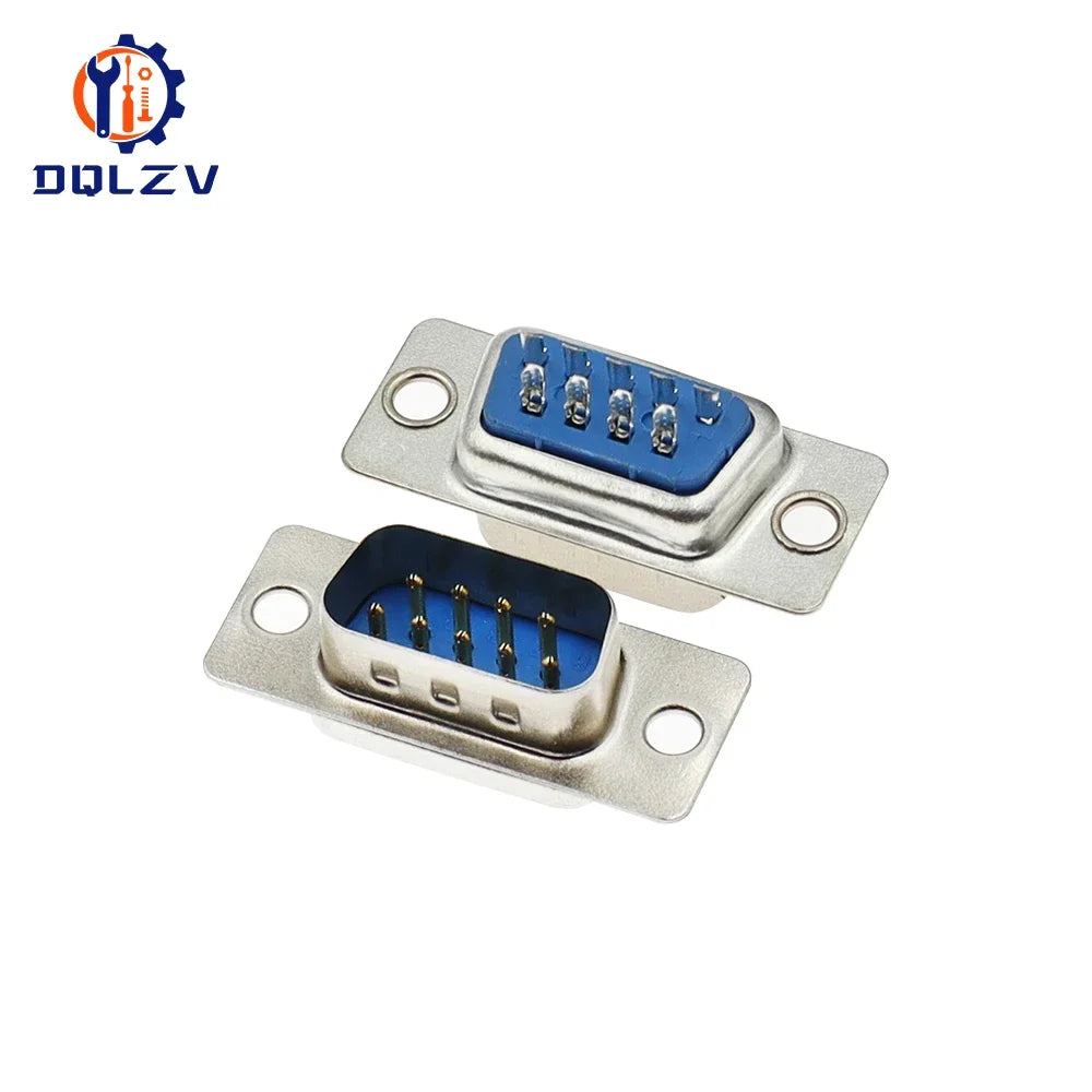 5PCS D-SUB 9 15 25 37 Pin Male Female Solder Type Connector DIP Straight Mount Serial Port Adapter 2 Rows DB9 DB15 DB25 DB37