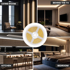 5V Flexible COB LED Strip Light 320LEDs/m White/Red/Blue/Green USB Power with Dimmer/Switch Adhesive Tape Cabinet Room Lighting