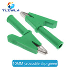 5PCS Pure Copper Insulated Test Alligator Clip 10MM Opening With 4MM Jack Safety Crocodile Clamps For Banana Plug Or Welding