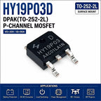(10 pcs) HY19P03D TO-252-2L (Marking HY19P03) - P-Channel MOSFET -30V -90A 6mΩ