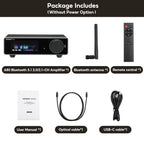 AIYIMA A80 Upgraded TPA3255 DAC Bluetooth PFFB Stereo Power Amplifier 300Wx2 Class D HiRes Digital Amp RCA TRS OPT COA USB Input