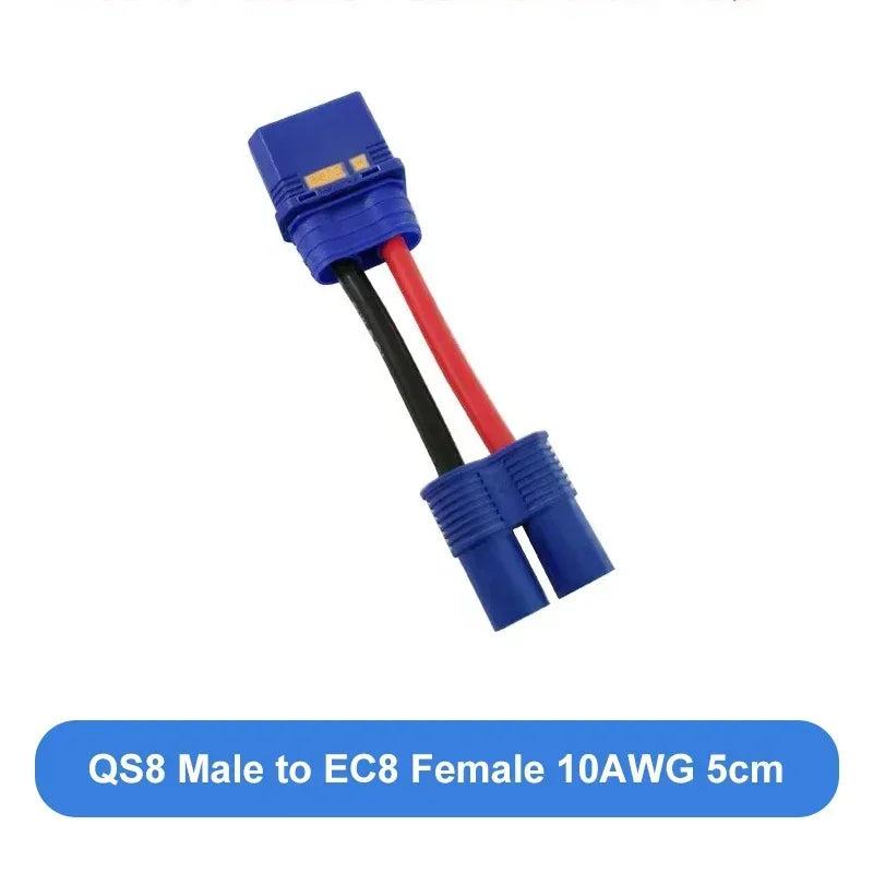 QS8S to XT90/60 TRX EC5 Anti-ignition Plug Male Female Model Aircraft Adapter Cable for Plant Protection Machine Lithium Battery