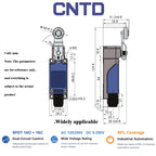 CNTD CZ-8105N Vertical Limit Switch IP65 5A 250VAC SPDT NO NC Roller Lever Micro Switch for CNC Machine