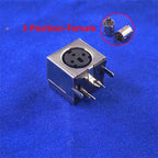 10 Pcs Connnector Mini Din 3 4 5 6 7 8 9 Pin Female Circular Receptacle Power Sockets MD-SM Shield Right Angle Through Holes PCB
