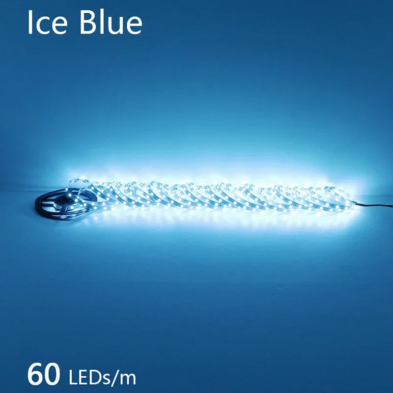 12V 24V LED Strip 2835 120LEDs/m Home Lamp Strip Pink Red Ice Blue Green Golden Yellow Orange Flexible Waterproof Soft Lamp Bar