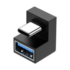 180 Degree Elbow USB C Adapter Type C USB C OTG Converter U Shape USB 3.0 Type C Charging Data Cable Adapter Phone Connector