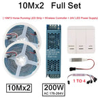5M 10M DC24 WS2811 Running Water Flowing LED Strip Light SMD2835 Horse Race Pixel Addressable Flexible Linear Lamp Set