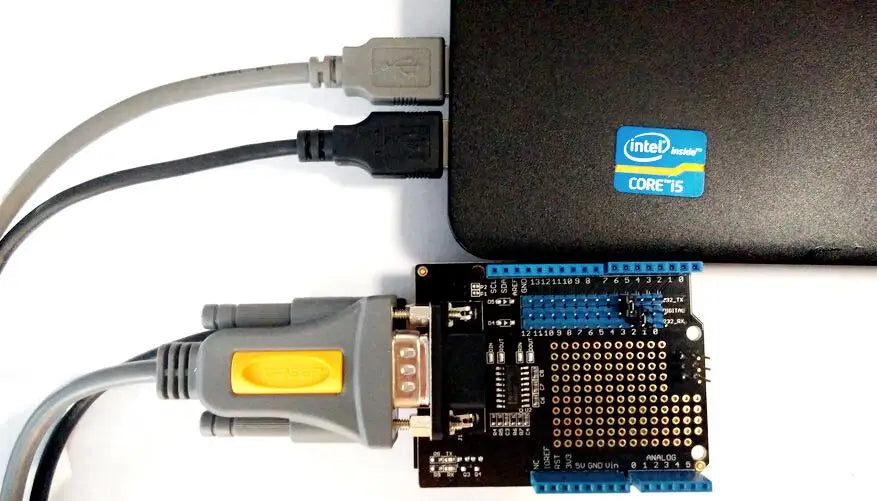 seeed RS232 MAX3232 Shield MAX3232 RS232 to TTL Serial Port Converter Module Female DB9 Connector MAX232 Flashing Board