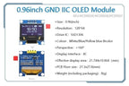 White Word OLED Series 0.91/0.96/1.3 Inch OLED Display Module IIC I2C SPI 128X64 I2C SSD1306 12864 LCD for Arduino