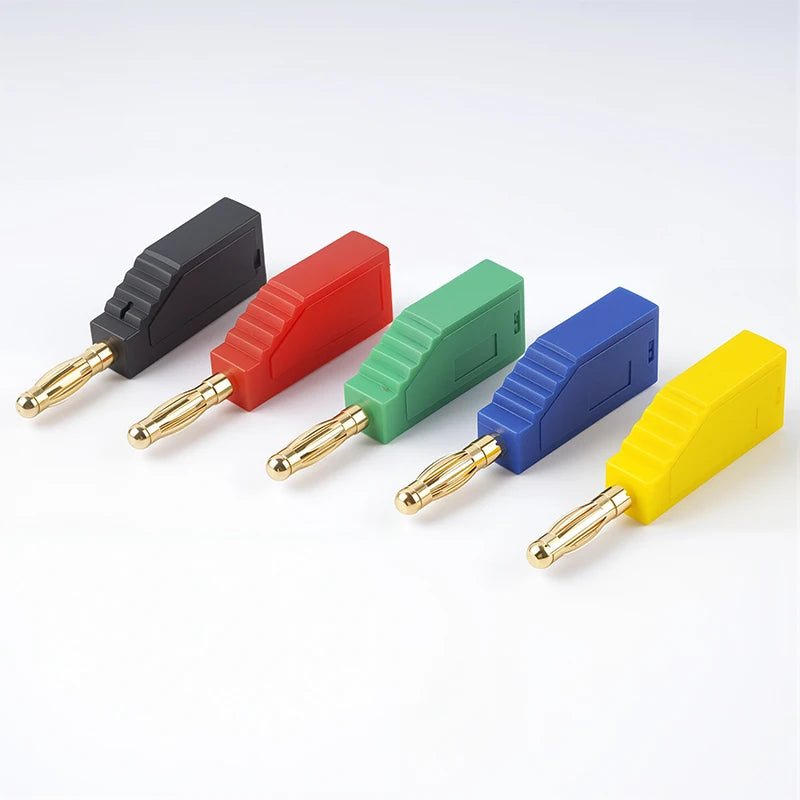10PCS 2MM Banana Plug Gold Plating Stackable Electrical Terminal Banana Connector