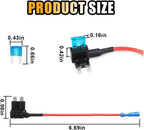 Automotive Fuse Set 5/10Pcs 12V Car Blade Fuse Holder Mini ATM ATO Add-a-Circuit Fuse TAP Adapter Fuse Fuse for Car Trucks Boats