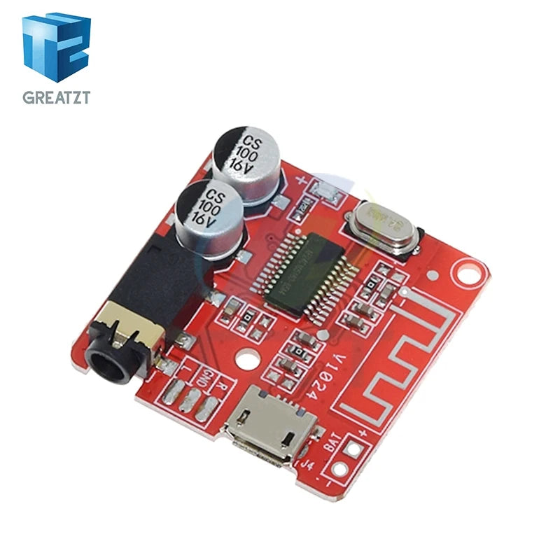 1/5PCS GREATZT DIY Bluetooth Audio Receiver Board Bluetooth 5.0 MP3 Car Audio Board Stereo Music Module 3.7-5V