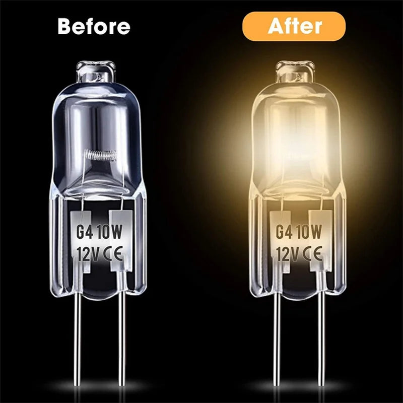 1/5/10PCS G4 12V 5W 10W 20W 35W 50W LED Lamp Bulbs Inserted Beads Crystal Lamp Halogen Bulb Eco Halogen Light Bulbs Capsule