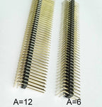10pc 2.54mm 2x40P Right Angle RA 90D Double Row Rohs Reflow Gold Cuttabl Long PA=3/6/9/12mm PCB Jumper Male Pin Header Connector