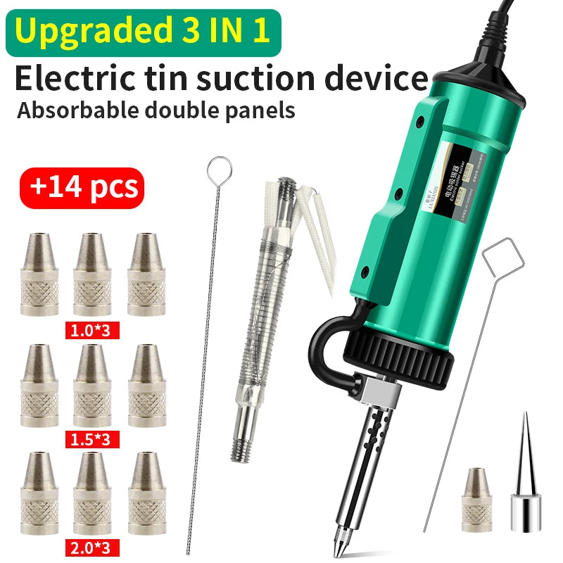 LUXIANZI 40W Desoldering Machine 2IN1 Electric Soldering Iron Suction Tin Sucker Vacuum Gun Hand Welding Tool Desoldering Pump