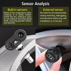 Tire Pressure Monitoring System Auto Security Alarm Systems Solar/USB Powered Tyre Temperature Monitor Car TPMS 4 Sensors