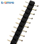 100pcs 2.54mm Male Pin Header L7.5/8.5mm 1x2/3/4/5/6P Straight Single Row Single Plastic 0.8U Gold PCB Connector
