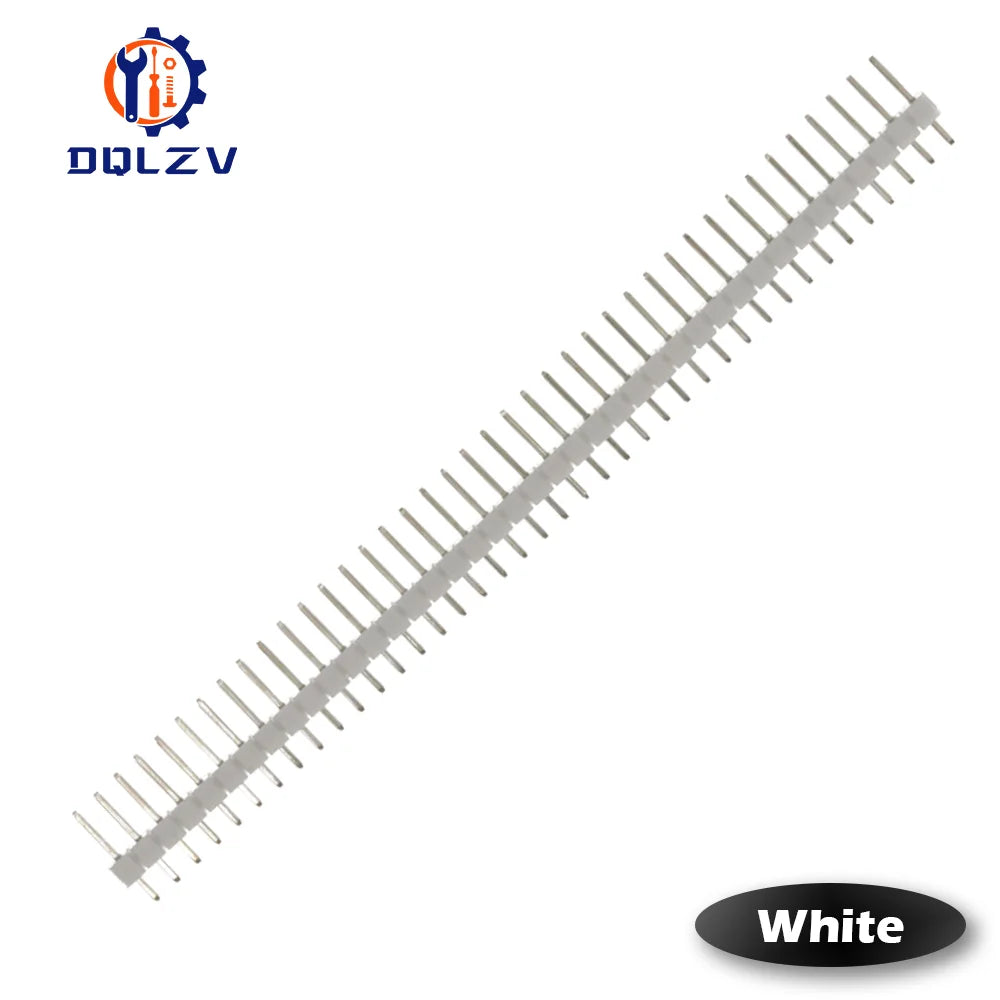 10PCS 40 Pin 1x40 Single Row Male 2.54 Breakable Pin Header Connector Strip For Arduino White/Black/Red/Blue/Green/Yellow
