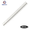 10PCS 40 Pin 1x40 Single Row Male 2.54 Breakable Pin Header Connector Strip For Arduino White/Black/Red/Blue/Green/Yellow