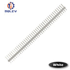 10PCS 40 Pin 1x40 Single Row Male 2.54 Breakable Pin Header Connector Strip For Arduino White/Black/Red/Blue/Green/Yellow