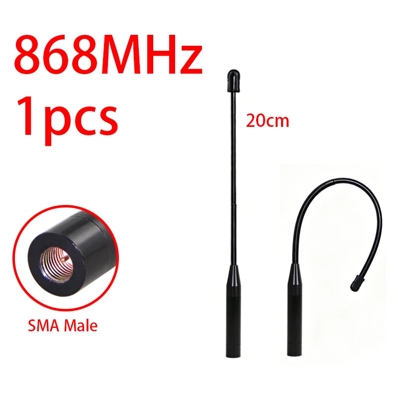 LoRa Module Antenna for Meshtastic 868MHz 915MHz Soft Antenna Omni High-Gain Whip Antenna SMA Head Connector 20CM 40CM Flexional
