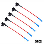 Automotive Fuse Box Circuit Adapter Mini Small and Medium Size ATM Blade Fuse for Car Van Motorcycle RV Boat Tractor TAP Adapter
