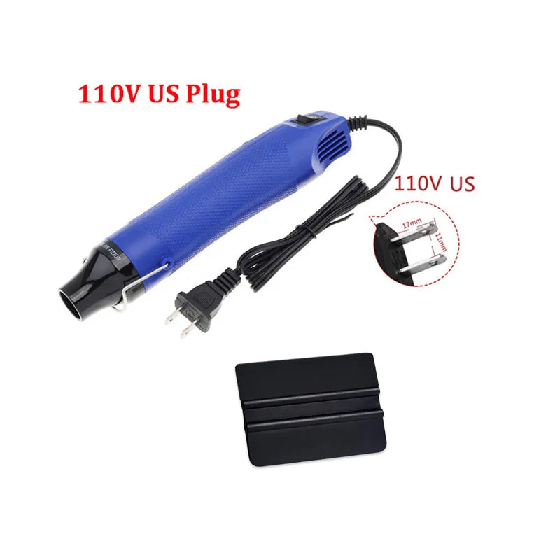 Mini Heat Gun 110V/220V 300W Portable Hot Air Gun Multi Function Electrical Heat Tool for Car Vinyl Wrap Window Tint Film Decal