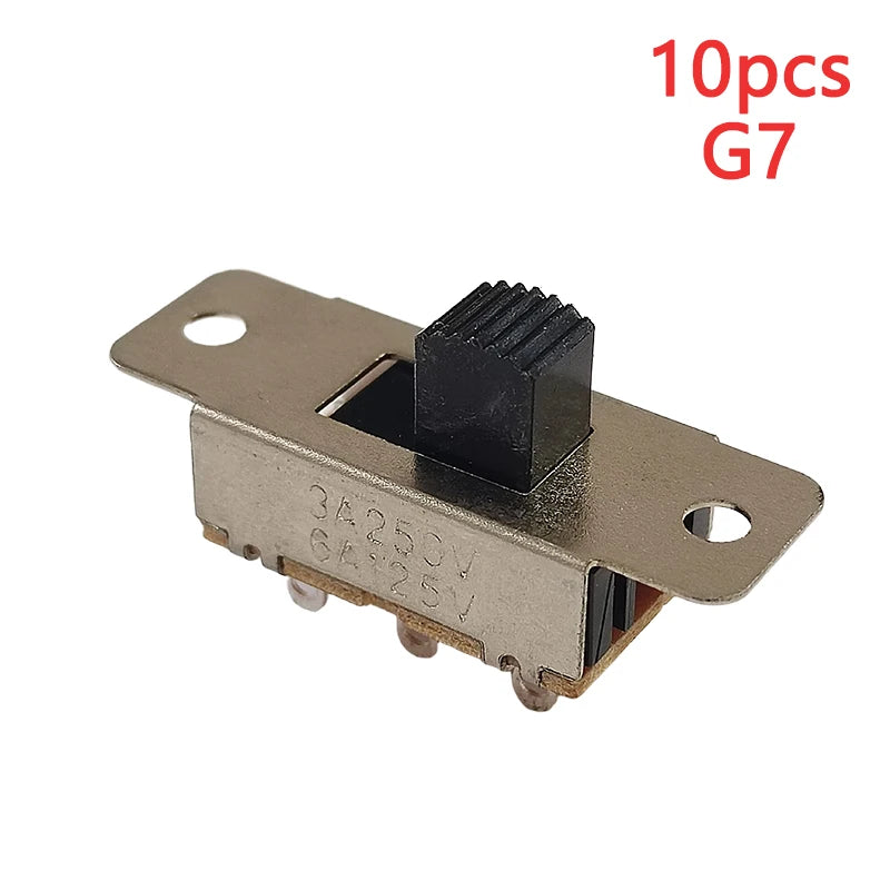 10pcs SS-23F19 (2P3T) Handle Height 5/6/7/9/10MM 3Gear 6Pin Car Refrigerator Large Current Toggle Slide DIP Switch 3/6A 250/125V