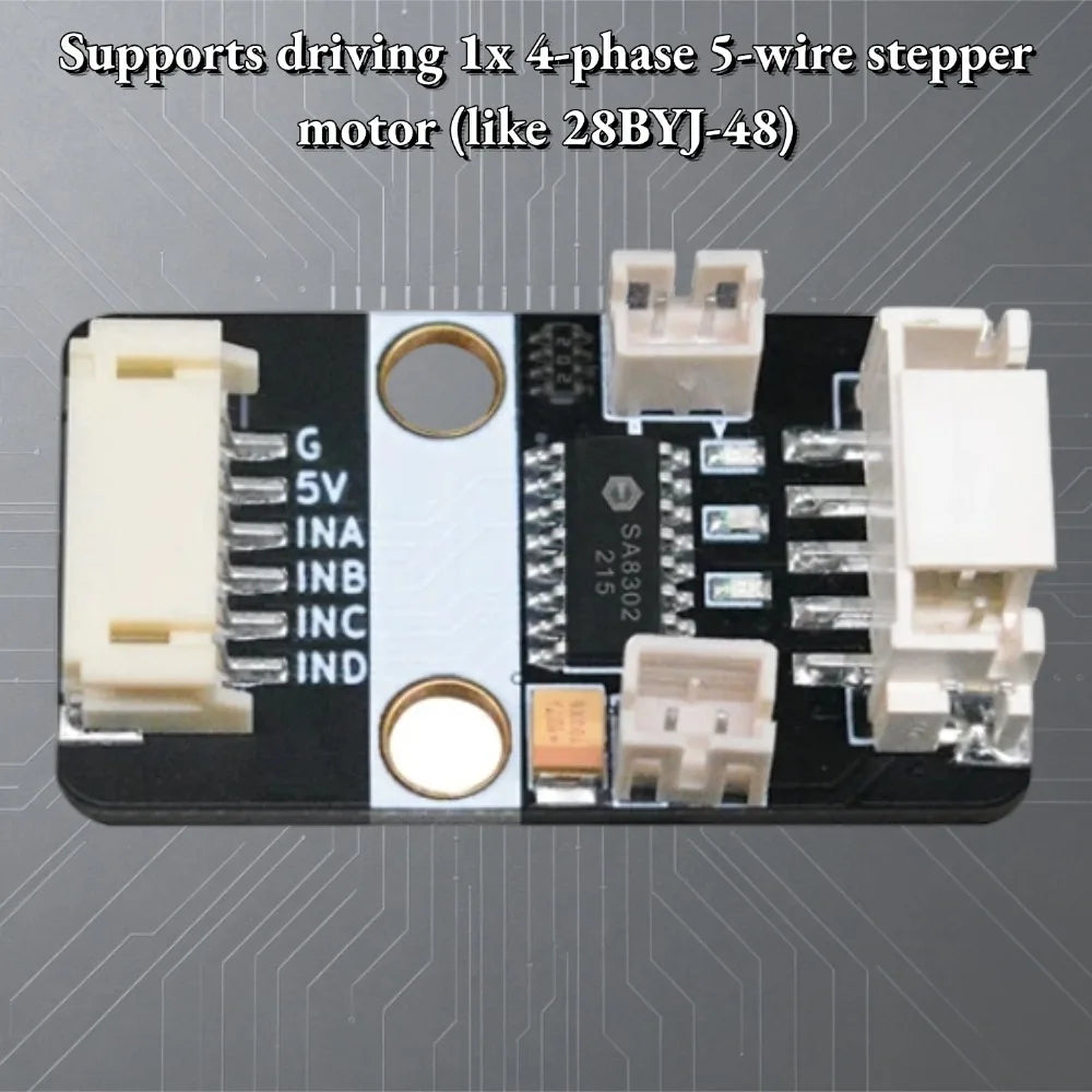 SA8302 Stepper Motor Driver Module Replace ULN2003 H-Bridge Controller for Arduino ESP32 Raspberry Pi Support 1x28BYJ-48 Stepper