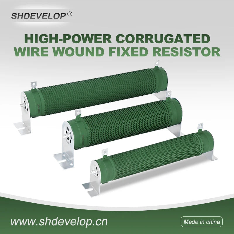 Rxhg Power Corrugated Tube Ceramic Load Wirewound Fixed Resistor 300W500W1000W1500W2000W Inverter Brake Resistor 1Pcs