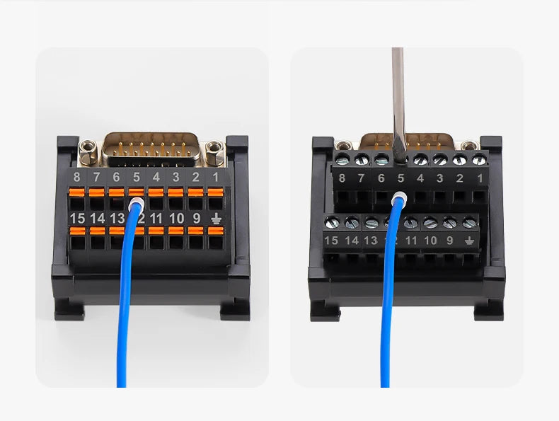 ENMG Direct Insertion 8A 300V DB9 Serial Terminal Block 9 pole 15db25 37 44 50 78 pin male female terminal block rail type D-SUB