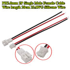 JST PH 2.0mm Pitch 2 Pin Male Female Cable Connector Micro PH2.0 2P Plug Jack Socket with Soft Silicone Wire Cables 20cm 22AWG