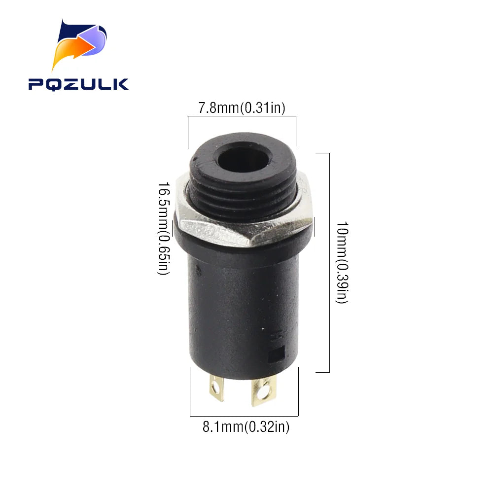 10PCS 3.5mm 4 Channel Female Headphone Stereo Jack Panel Mount Connector Audio Video Vertical Socket Gold Plated High Quality
