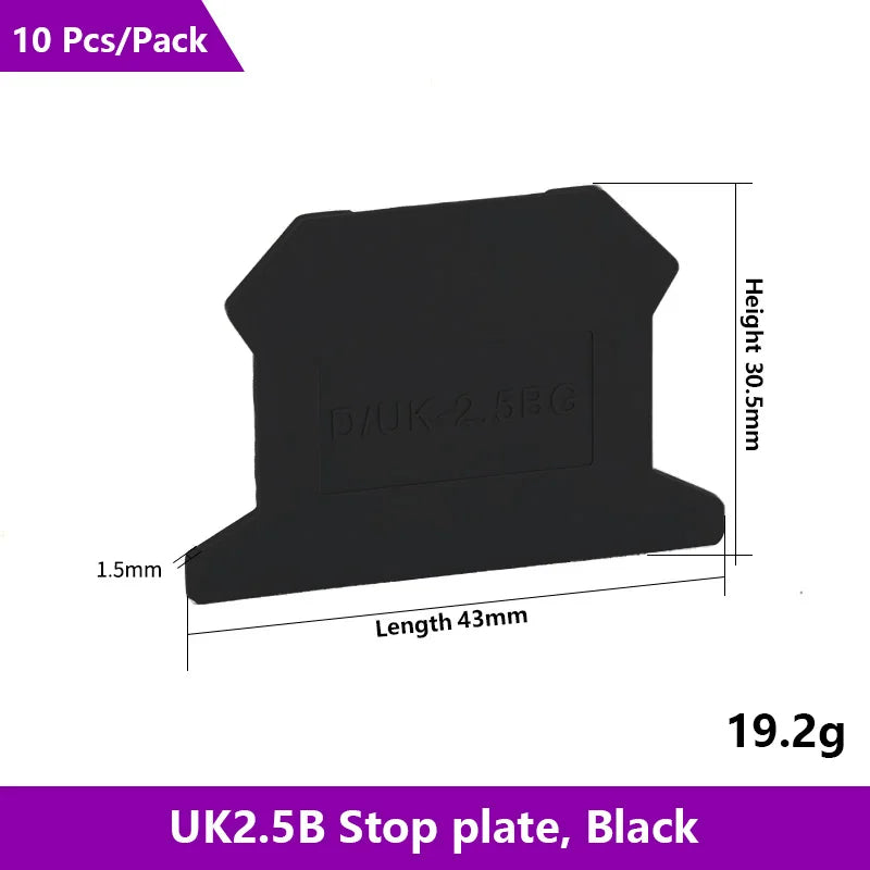 UK 2.5 Terminal Block UK2.5B Screw Connection Connect Strip 2.5B/3N/5N/6N/10N  2.5mm² Cable Electrical Din Rail Wire Connector