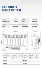 FCGK 1 2 4 6 8 Channel Solid State Relay Module PNP OR NPN Board 5V 12V 24V 32VDC PCB DC TO AC SSR Module