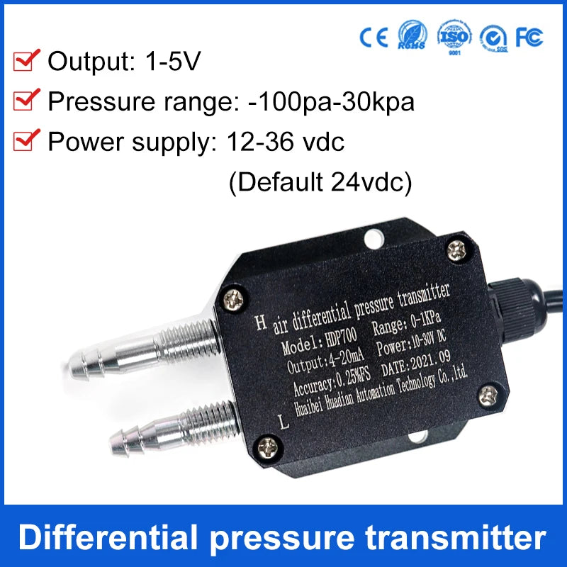 0-100Kpa Differential Pressure Sensor China Intelligent Absolute Gauge Pressure Transmitter