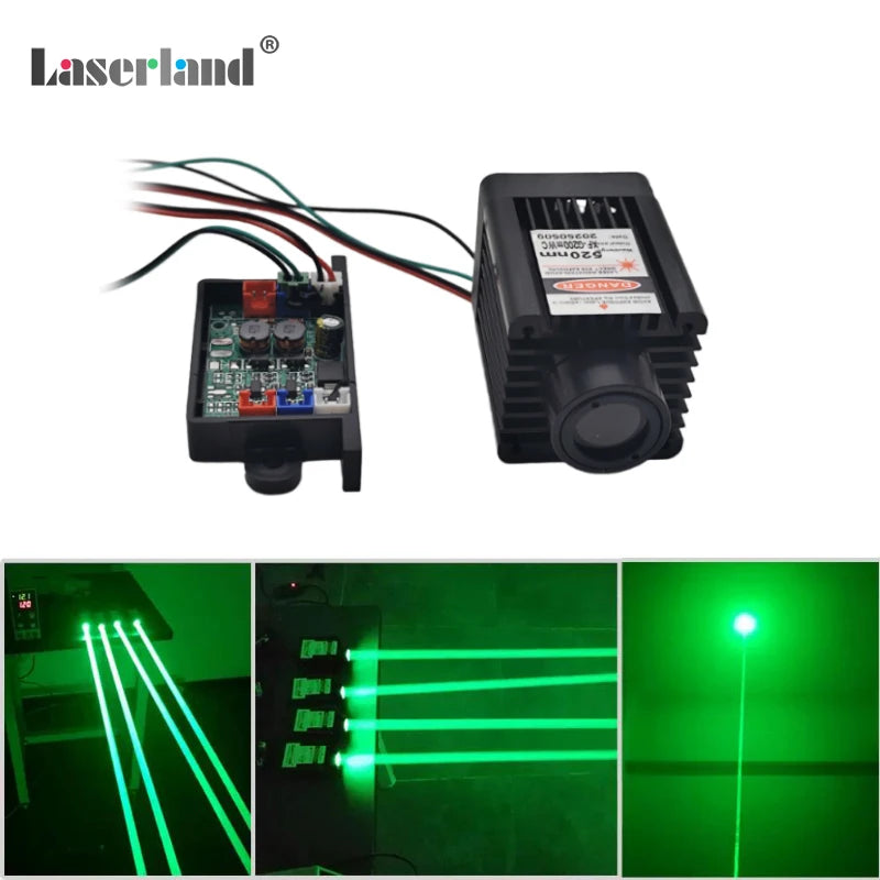 520nm 200mw Fat Green Diode Laser Module TTL for Stage KTV Bird Scaring