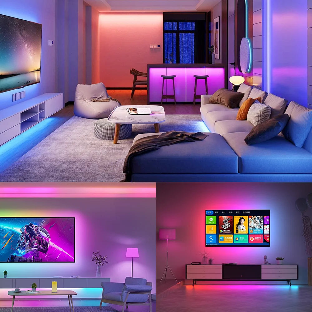 WS2815 Led Strip With SP107E Bluetooth Music Controller 30/60/144 Pixels/m RGB Individually Addressable LED Light Lamp Kit DC12V
