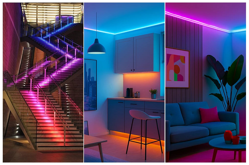 WS2811 Addressable SPI RGB IC COB LED Light Strip Dream Color 576/720LEDs/m WS2812B High Flexible FOB Lights RA90 DC5V/12V/24V
